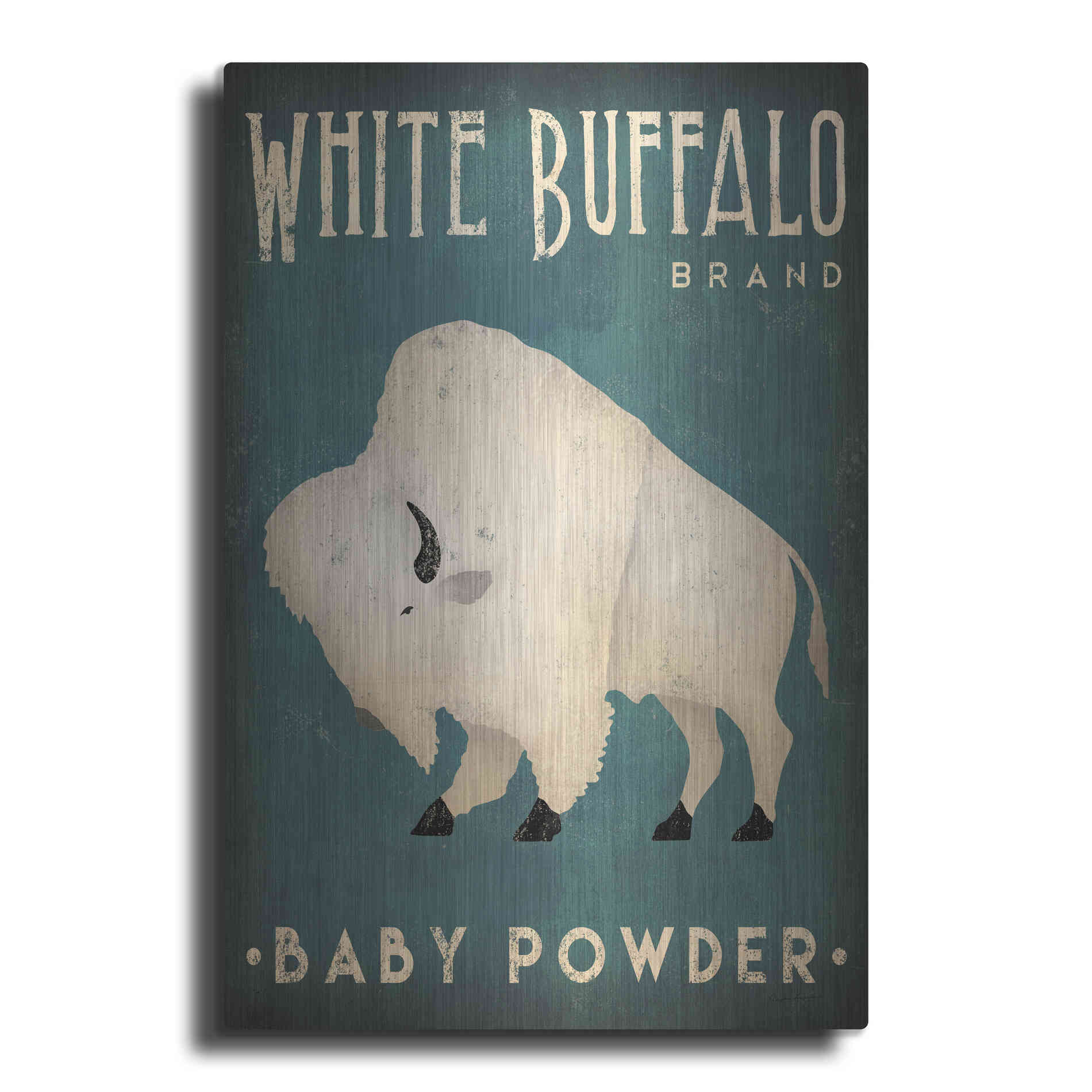 Luxe Metal Art 'Buffalo Bison V' by Ryan Fowler, Metal Wall Art