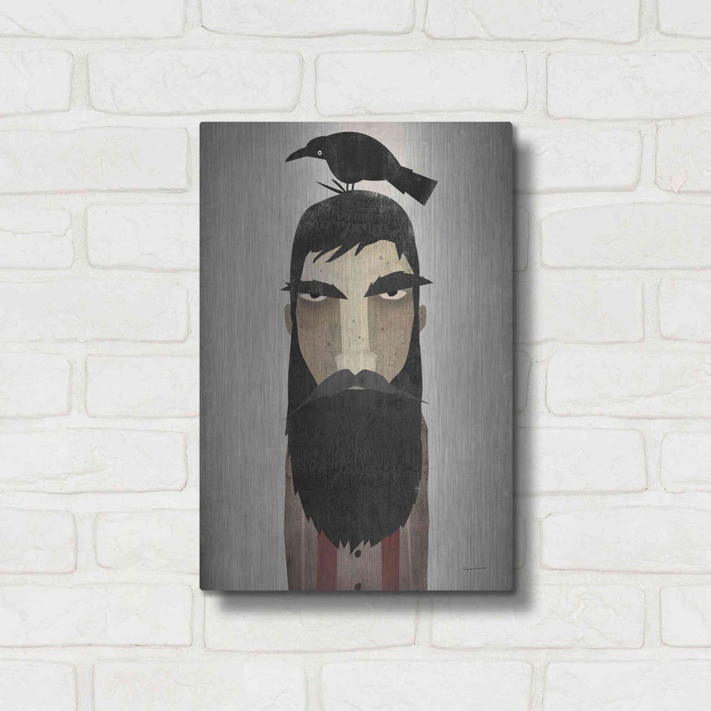 Luxe Metal Art 'Lumberjack Crop' by Ryan Fowler, Metal Wall Art,12x16