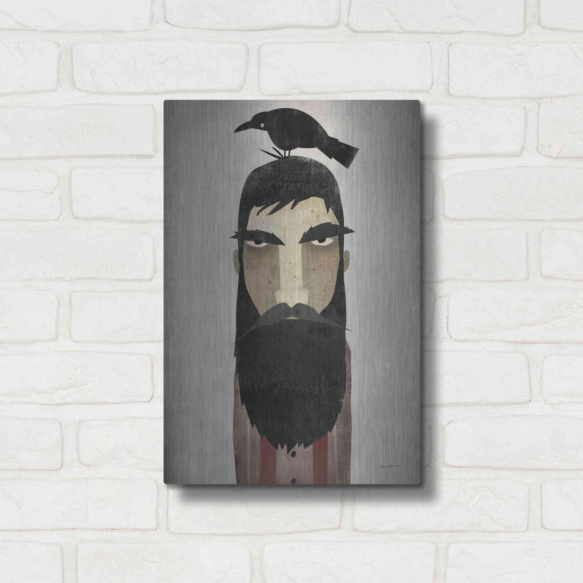 Luxe Metal Art 'Lumberjack Crop' by Ryan Fowler, Metal Wall Art,12x16