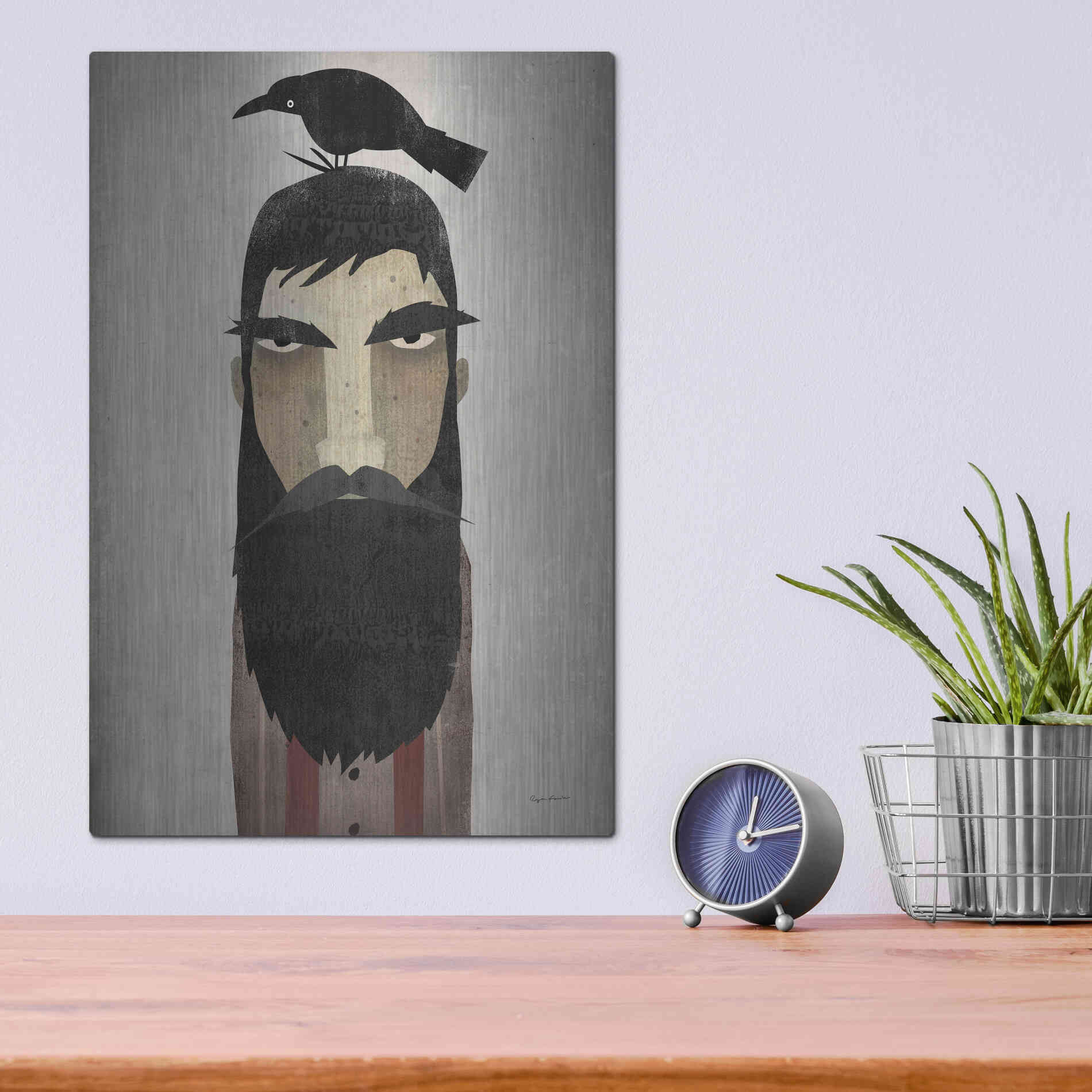 Luxe Metal Art 'Lumberjack Crop' by Ryan Fowler, Metal Wall Art,12x16