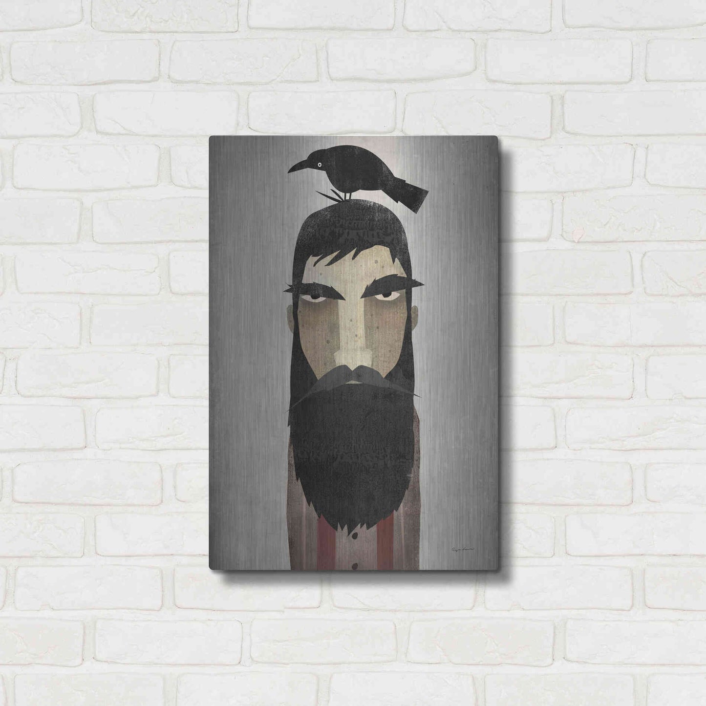 Luxe Metal Art 'Lumberjack Crop' by Ryan Fowler, Metal Wall Art,16x24