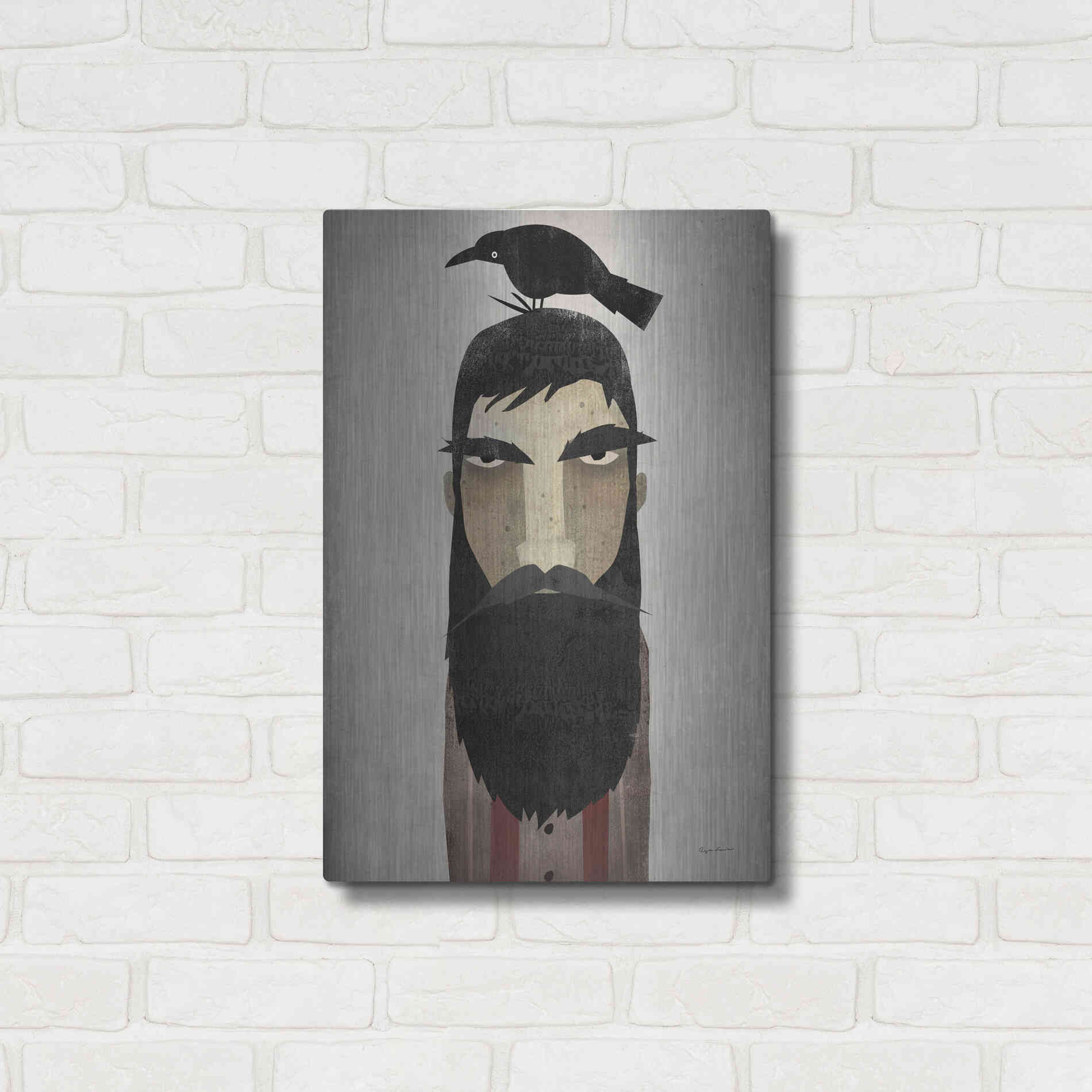 Luxe Metal Art 'Lumberjack Crop' by Ryan Fowler, Metal Wall Art,16x24