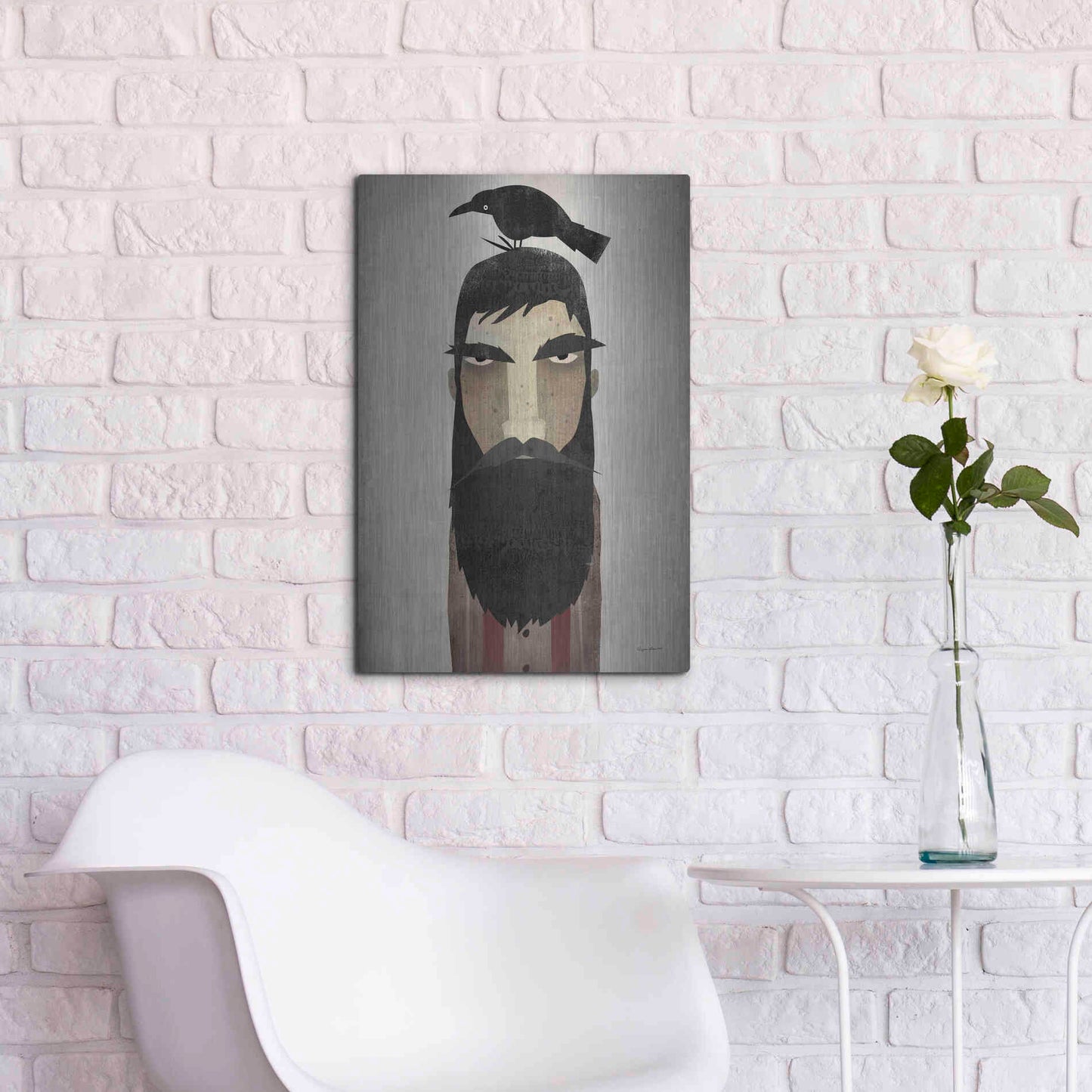 Luxe Metal Art 'Lumberjack Crop' by Ryan Fowler, Metal Wall Art,16x24