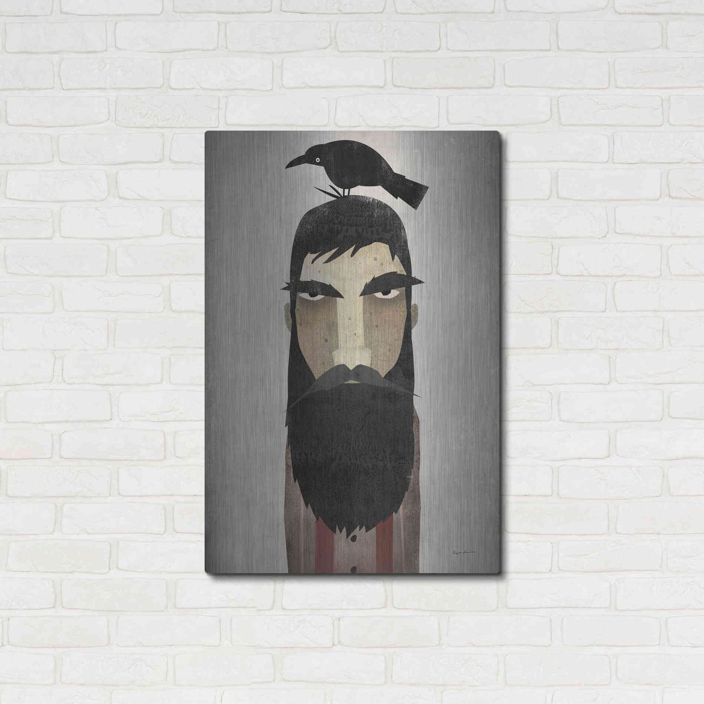 Luxe Metal Art 'Lumberjack Crop' by Ryan Fowler, Metal Wall Art,24x36