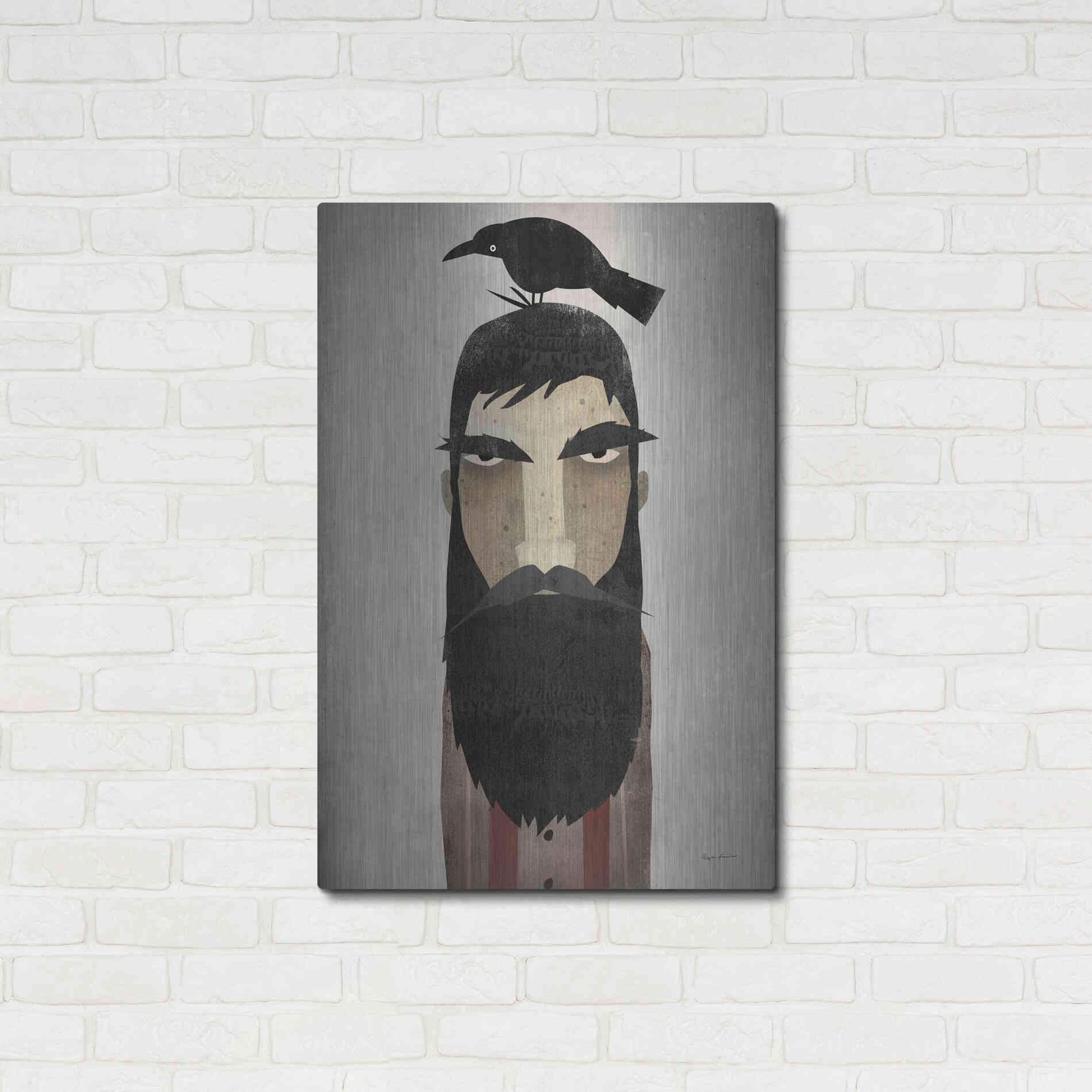 Luxe Metal Art 'Lumberjack Crop' by Ryan Fowler, Metal Wall Art,24x36