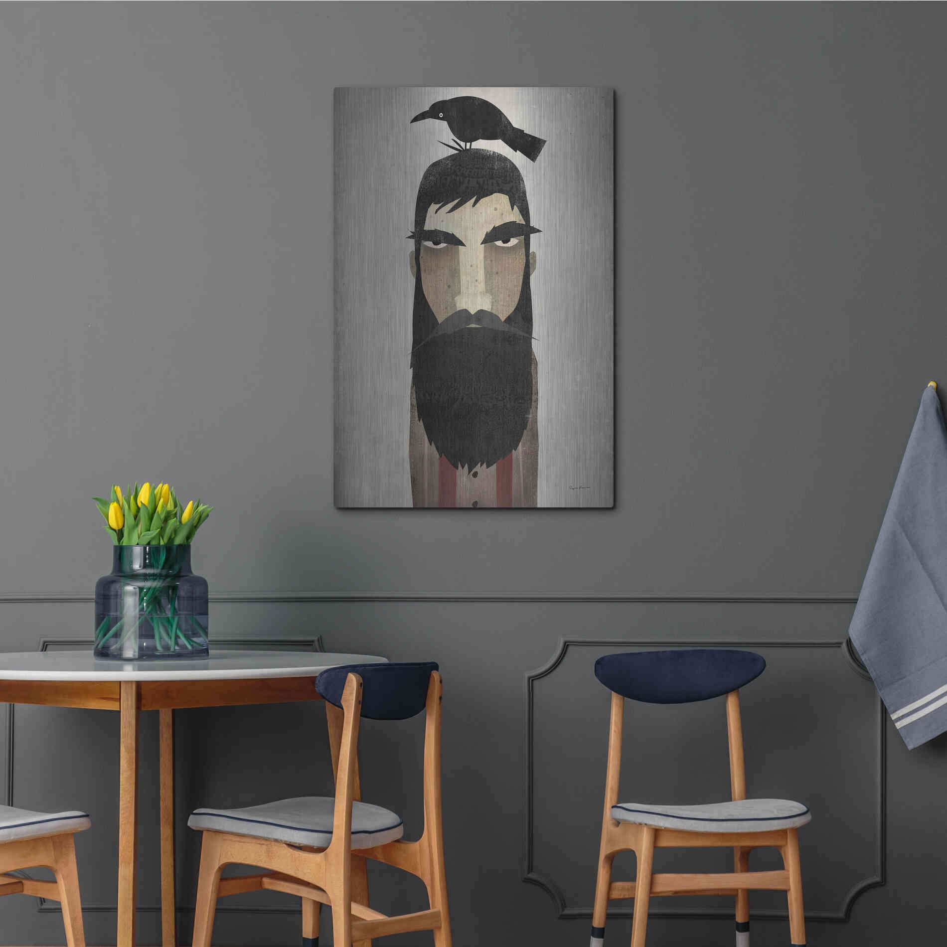 Luxe Metal Art 'Lumberjack Crop' by Ryan Fowler, Metal Wall Art,24x36