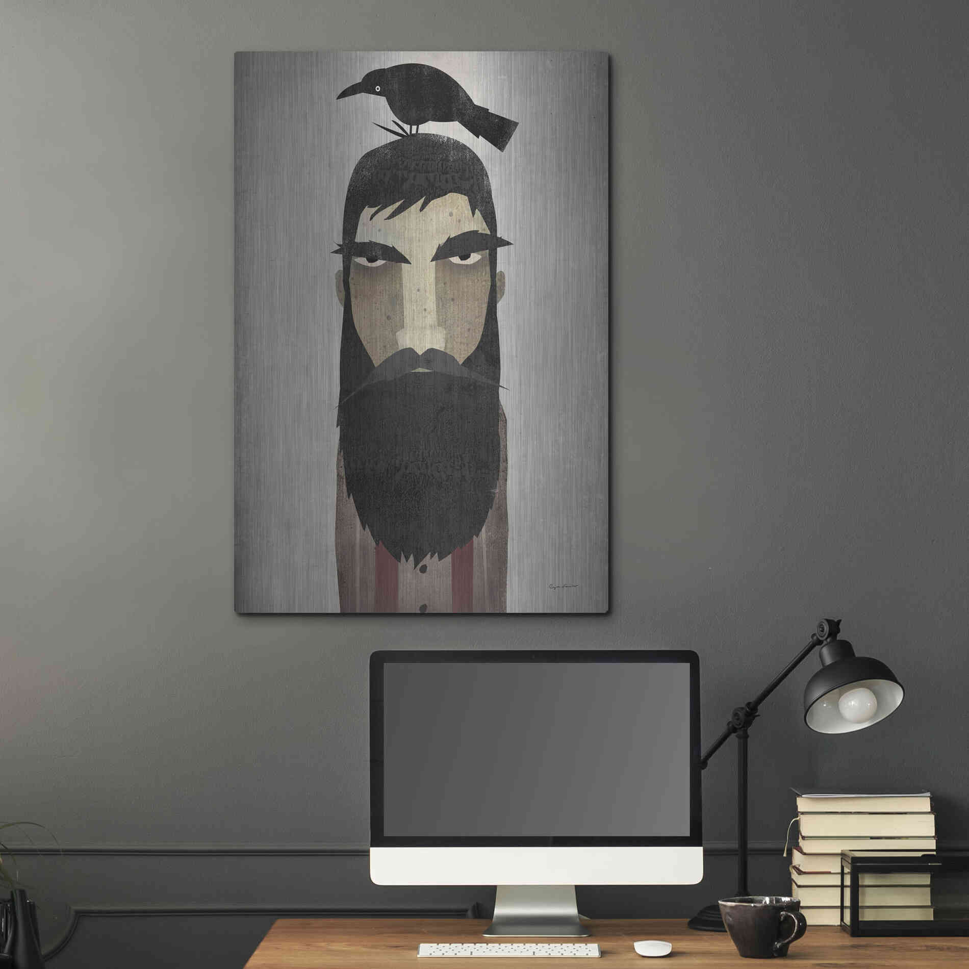 Luxe Metal Art 'Lumberjack Crop' by Ryan Fowler, Metal Wall Art,24x36