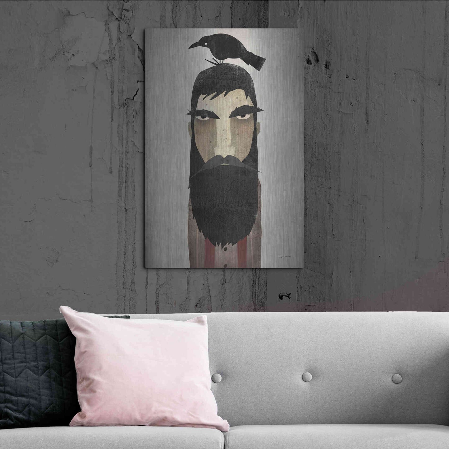 Luxe Metal Art 'Lumberjack Crop' by Ryan Fowler, Metal Wall Art,24x36