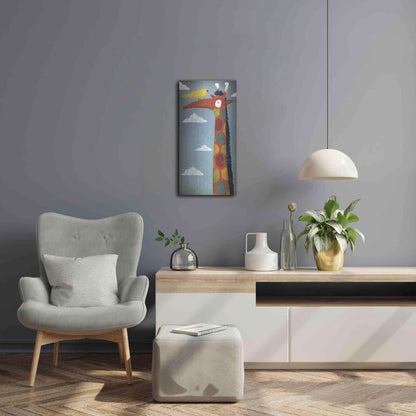 Luxe Metal Art 'Giraffe' by Ryan Fowler, Metal Wall Art,12x24