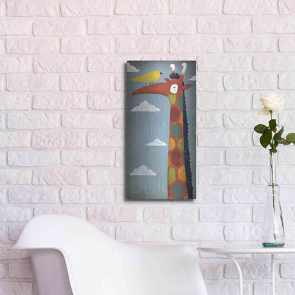 Luxe Metal Art 'Giraffe' by Ryan Fowler, Metal Wall Art,12x24