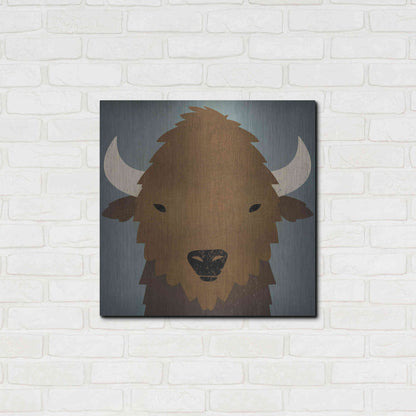 Luxe Metal Art 'Buffalo II' by Ryan Fowler, Metal Wall Art,24x24