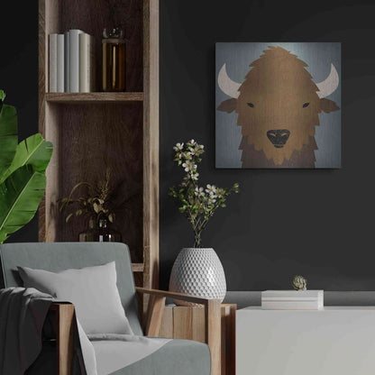 Luxe Metal Art 'Buffalo II' by Ryan Fowler, Metal Wall Art,24x24