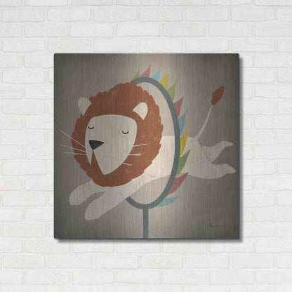Luxe Metal Art 'Circus Lion' by Ryan Fowler, Metal Wall Art,36x36