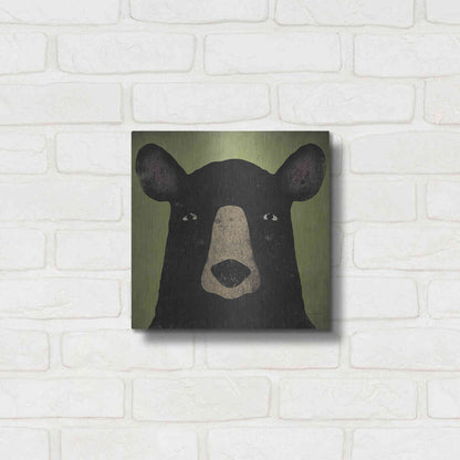 Luxe Metal Art 'The Black Bear' by Ryan Fowler, Metal Wall Art,12x12