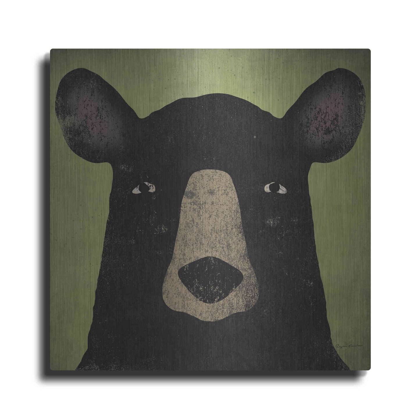 Luxe Metal Art 'The Black Bear' by Ryan Fowler, Metal Wall Art