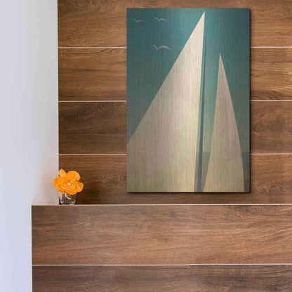 Luxe Metal Art 'Sails I' by Ryan Fowler, Metal Wall Art,12x16