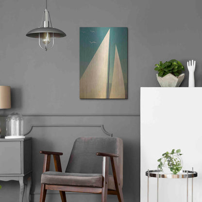 Luxe Metal Art 'Sails I' by Ryan Fowler, Metal Wall Art,16x24