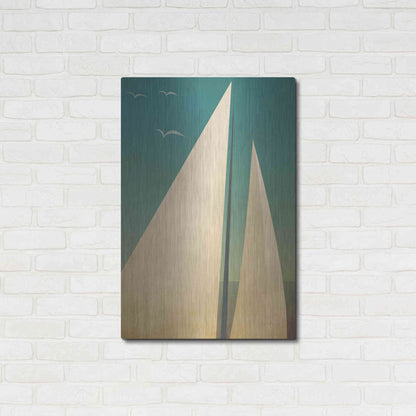 Luxe Metal Art 'Sails I' by Ryan Fowler, Metal Wall Art,24x36