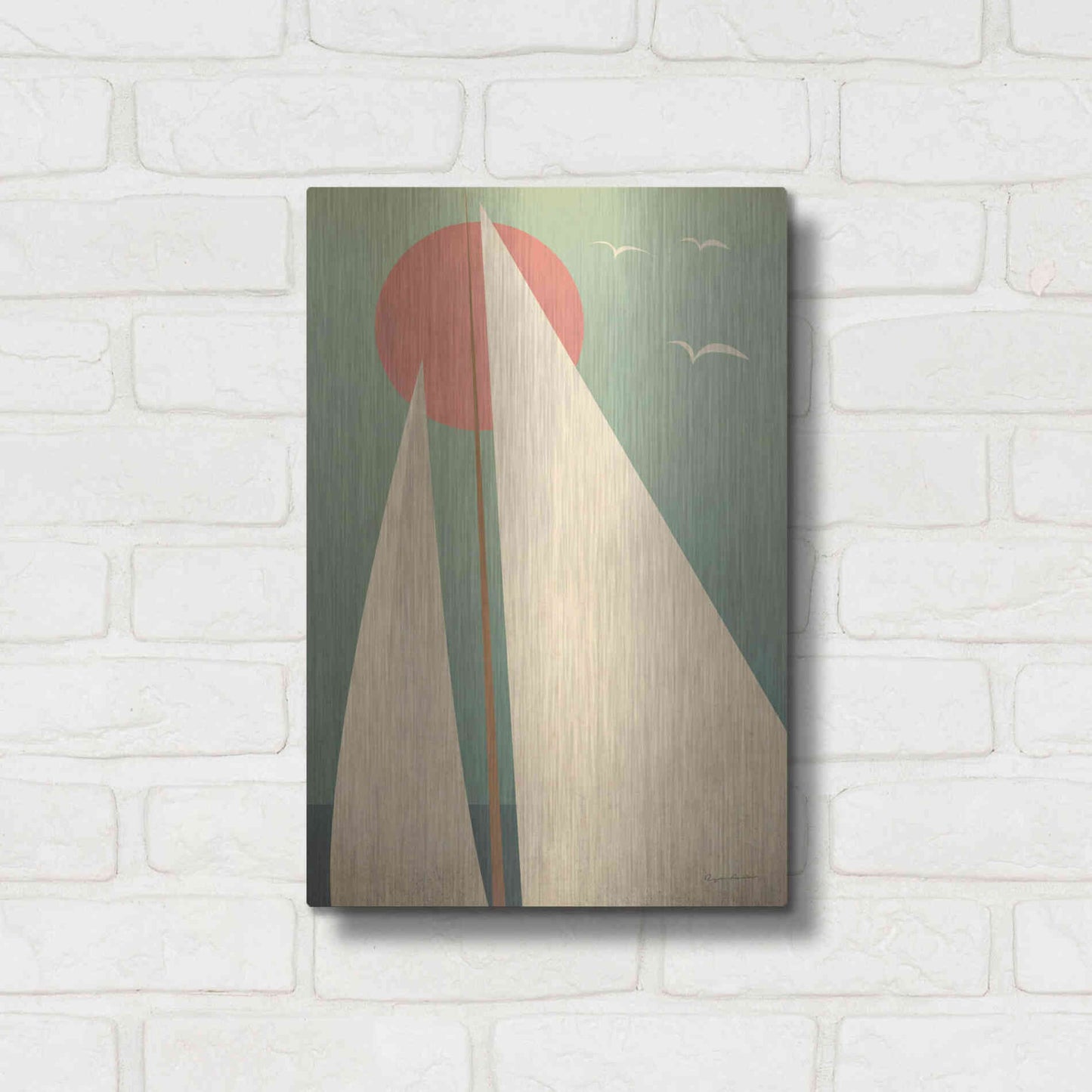 Luxe Metal Art 'Sails III' by Ryan Fowler, Metal Wall Art,12x16