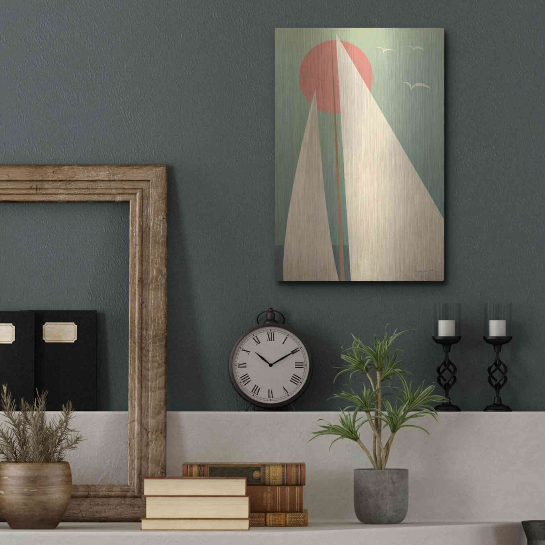 Luxe Metal Art 'Sails III' by Ryan Fowler, Metal Wall Art,12x16