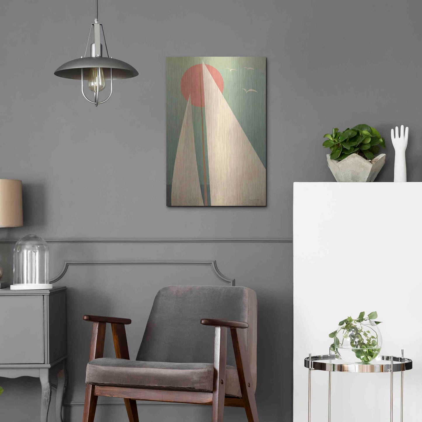 Luxe Metal Art 'Sails III' by Ryan Fowler, Metal Wall Art,16x24