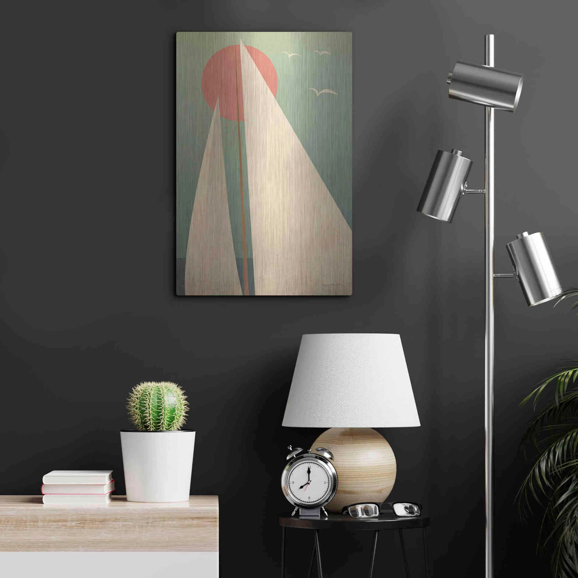 Luxe Metal Art 'Sails III' by Ryan Fowler, Metal Wall Art,16x24