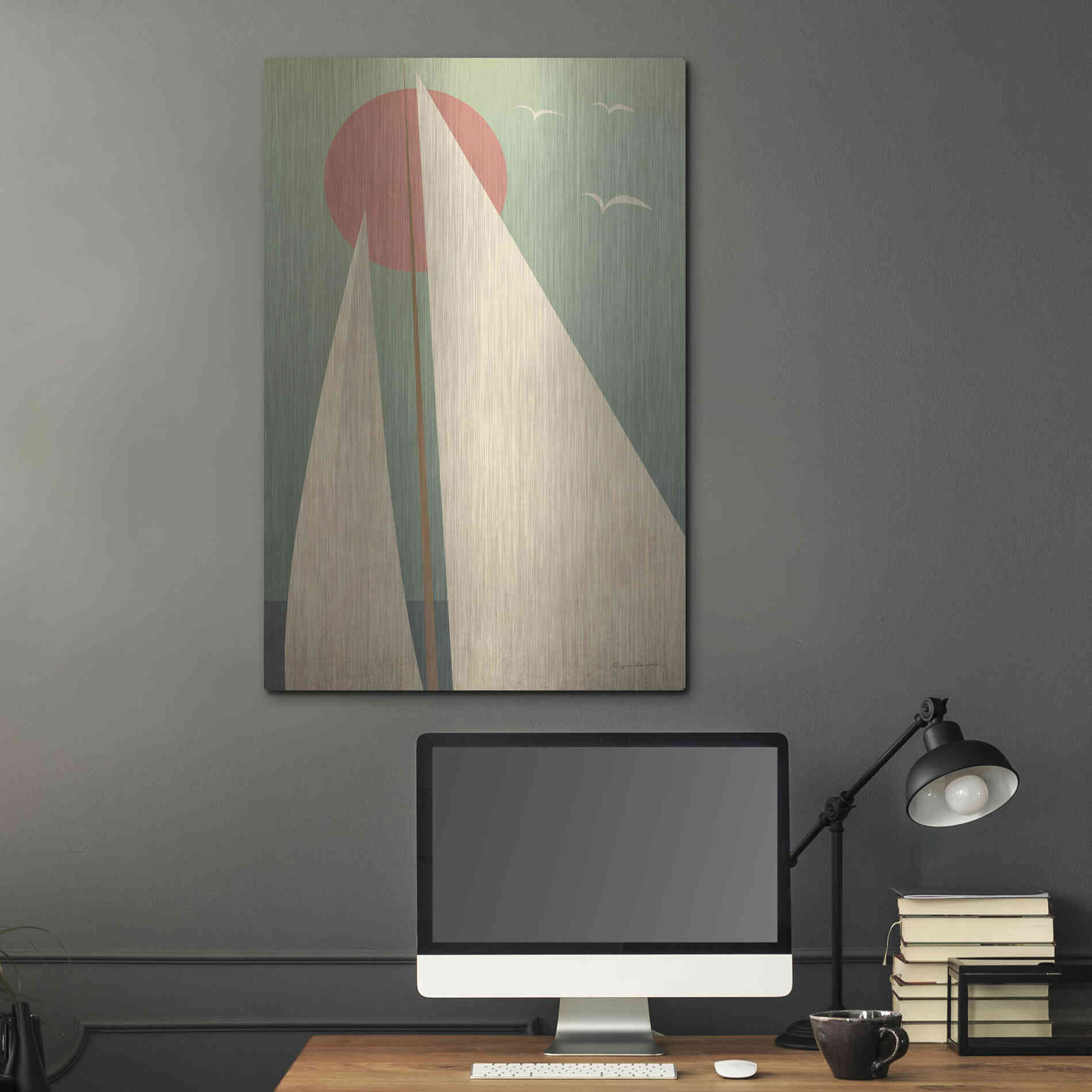 Luxe Metal Art 'Sails III' by Ryan Fowler, Metal Wall Art,24x36