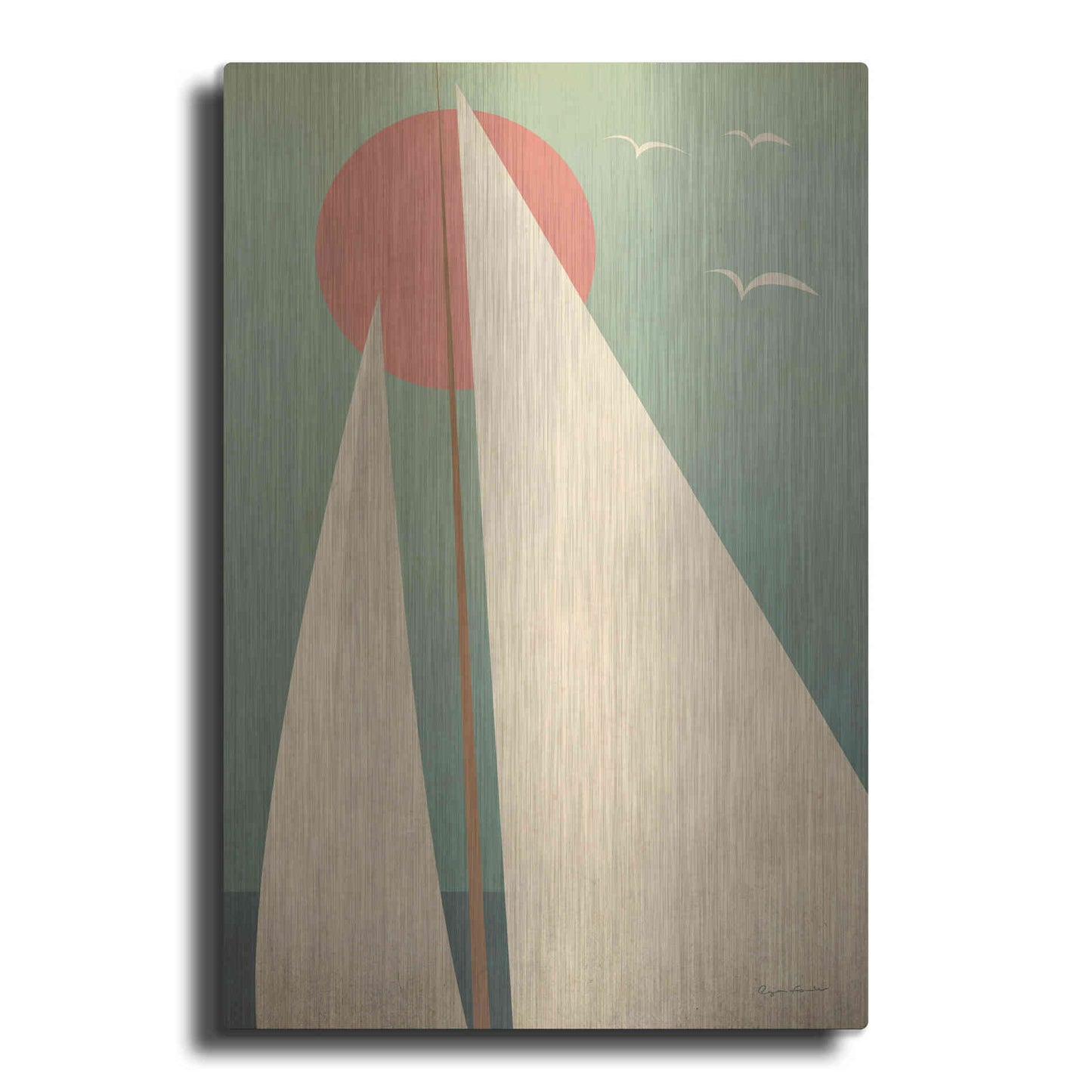 Luxe Metal Art 'Sails III' by Ryan Fowler, Metal Wall Art