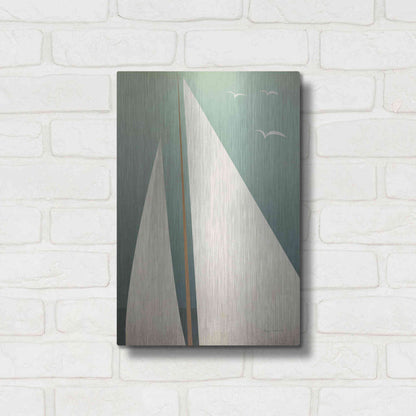 Luxe Metal Art 'Sails IV' by Ryan Fowler, Metal Wall Art,12x16