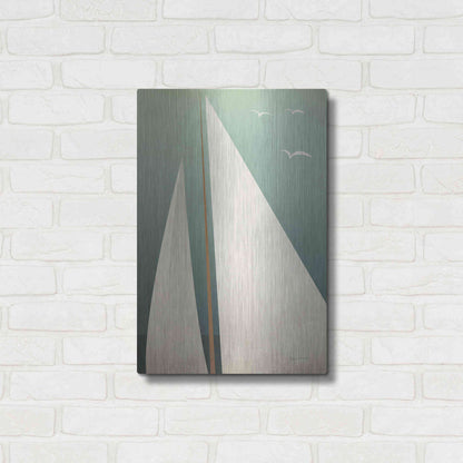 Luxe Metal Art 'Sails IV' by Ryan Fowler, Metal Wall Art,16x24