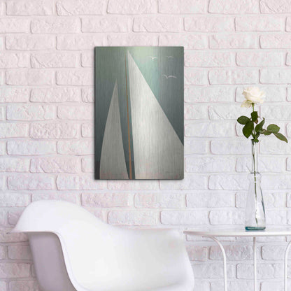 Luxe Metal Art 'Sails IV' by Ryan Fowler, Metal Wall Art,16x24