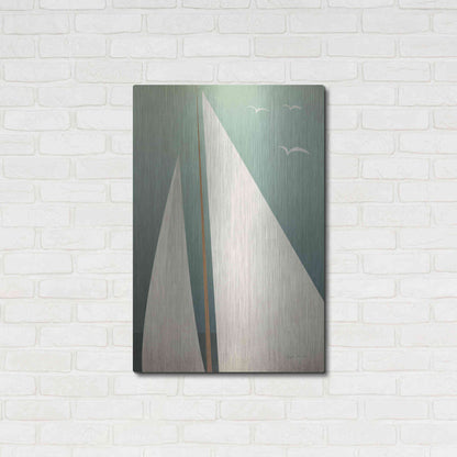 Luxe Metal Art 'Sails IV' by Ryan Fowler, Metal Wall Art,24x36