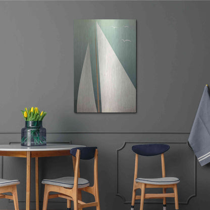 Luxe Metal Art 'Sails IV' by Ryan Fowler, Metal Wall Art,24x36