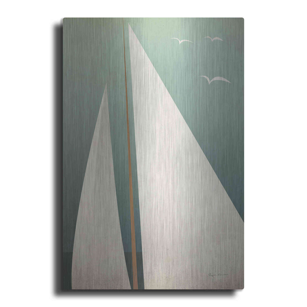 Luxe Metal Art 'Sails IV' by Ryan Fowler, Metal Wall Art