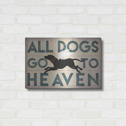 Luxe Metal Art 'All Dogs Go To Heaven I' by Ryan Fowler, Metal Wall Art,24x16