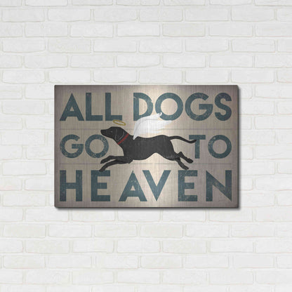 Luxe Metal Art 'All Dogs Go To Heaven I' by Ryan Fowler, Metal Wall Art,36x24