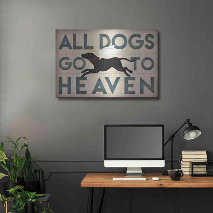 Luxe Metal Art 'All Dogs Go To Heaven I' by Ryan Fowler, Metal Wall Art,36x24