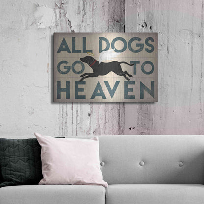 Luxe Metal Art 'All Dogs Go To Heaven I' by Ryan Fowler, Metal Wall Art,36x24