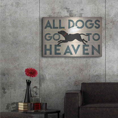 Luxe Metal Art 'All Dogs Go To Heaven I' by Ryan Fowler, Metal Wall Art,36x24