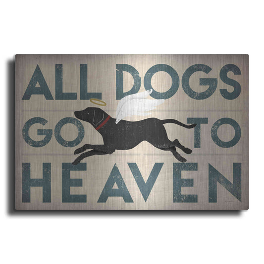 Luxe Metal Art 'All Dogs Go To Heaven I' by Ryan Fowler, Metal Wall Art