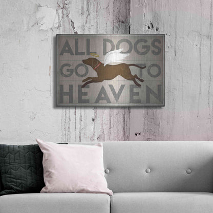 Luxe Metal Art 'All Dogs Go To Heaven II' by Ryan Fowler, Metal Wall Art,36x24