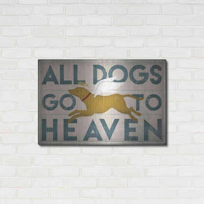 Luxe Metal Art 'All Dogs Go To Heaven III' by Ryan Fowler, Metal Wall Art,36x24