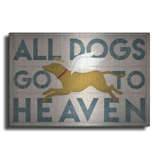 Luxe Metal Art 'All Dogs Go To Heaven III' by Ryan Fowler, Metal Wall Art