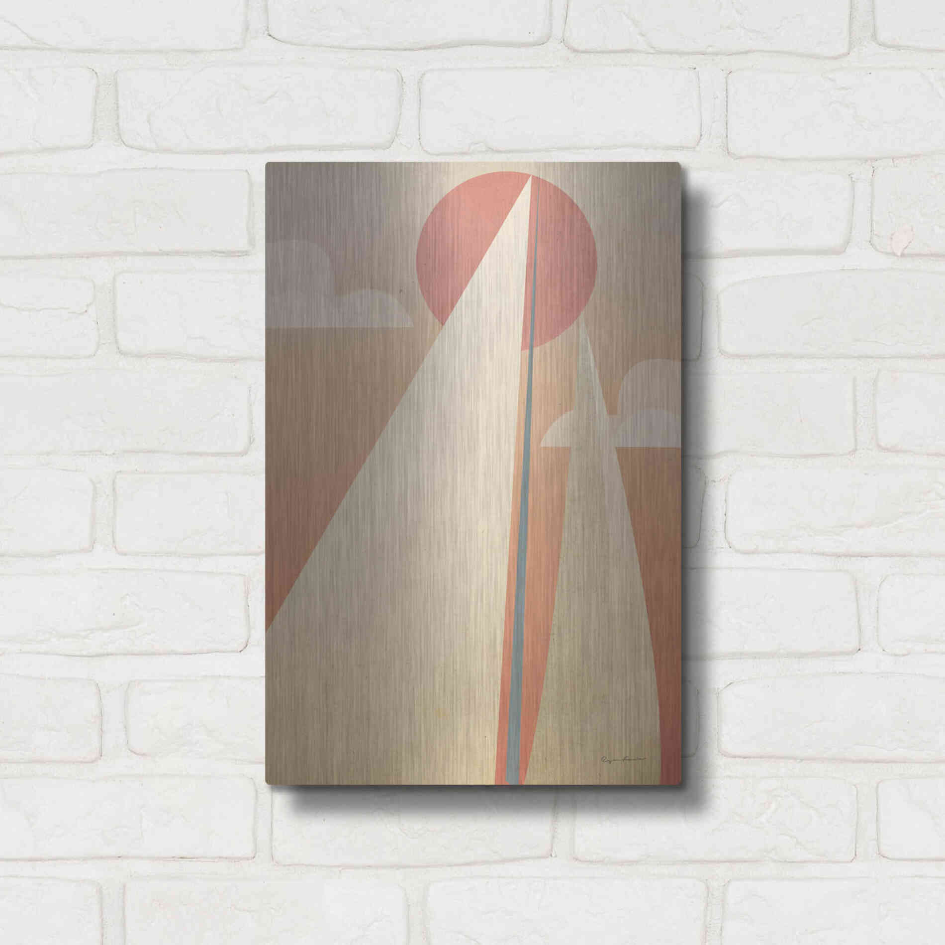 Luxe Metal Art 'Sails VI' by Ryan Fowler, Metal Wall Art,12x16