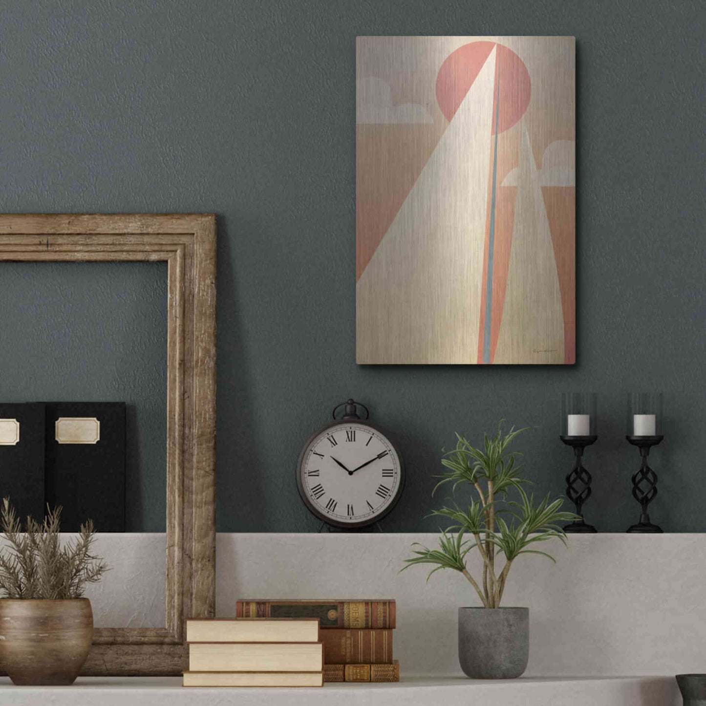 Luxe Metal Art 'Sails VI' by Ryan Fowler, Metal Wall Art,12x16