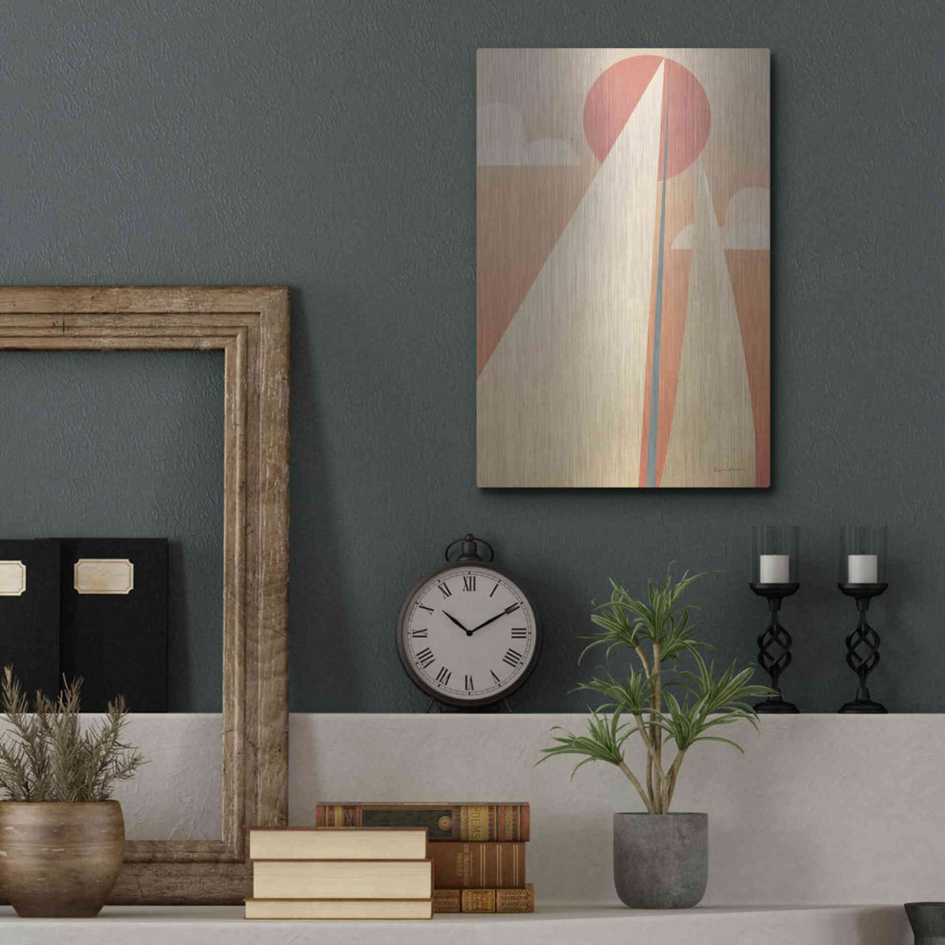 Luxe Metal Art 'Sails VI' by Ryan Fowler, Metal Wall Art,12x16
