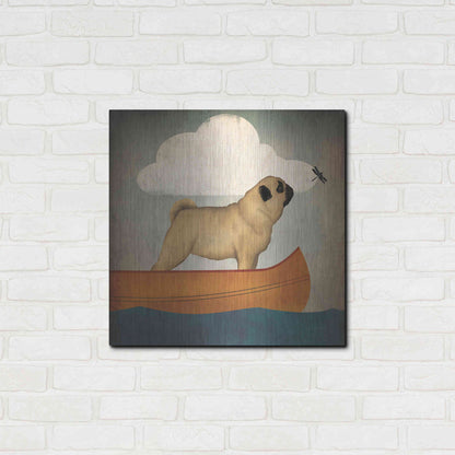 Luxe Metal Art 'Pug Canoe Co' by Ryan Fowler, Metal Wall Art,24x24