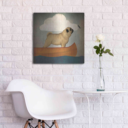 Luxe Metal Art 'Pug Canoe Co' by Ryan Fowler, Metal Wall Art,24x24