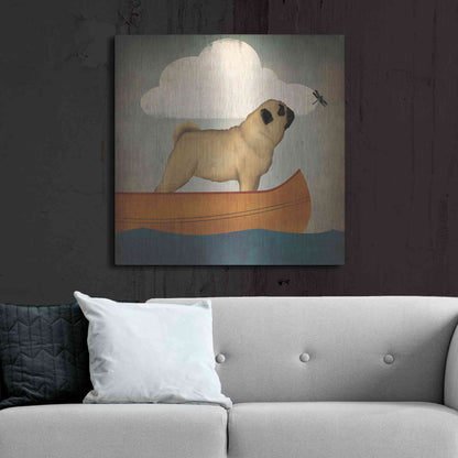 Luxe Metal Art 'Pug Canoe Co' by Ryan Fowler, Metal Wall Art,36x36