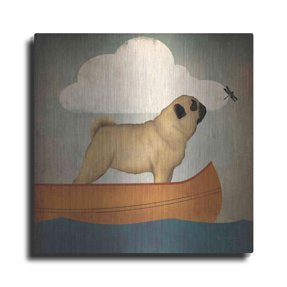 Luxe Metal Art 'Pug Canoe Co' by Ryan Fowler, Metal Wall Art